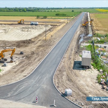 Gradonačelnik Simo Salapura i pokrajinski sekretar Aleksandar Sofić obišli radove na izgradnji saobraćajnice sa pratećom infrastrukturom u Radnoj zoni „Jugoistok“ II-B